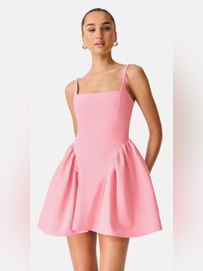 NWT! Elliatt Pink Square-Neck Mini Dress/Size Small